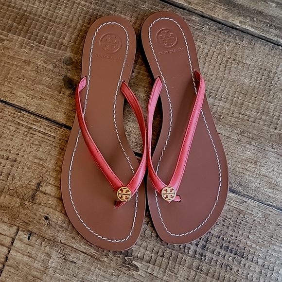 Tory Burch Shoes - TORY BURCH sz 9 Terra Thong FLIP FLOP Poppy Excellent!